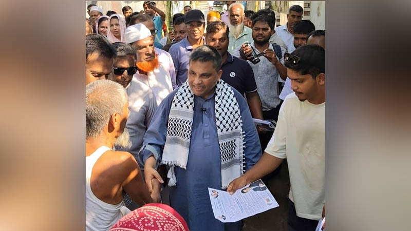 পঞ্চগড়ে ফিলিস্তিনি জনগণের প্রতি সংহতি আর নির্বাচন একসাথে নওশাদের